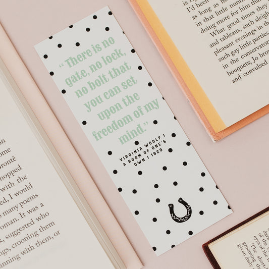 Virginia Woolf Classic Feminist Literary Quote Bookmark