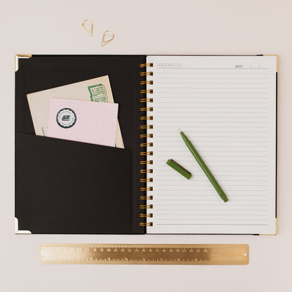 Mary Shelley Literary Quote Linen Spiral Notebook