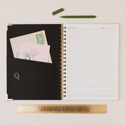 VIRGINIA WOOLF Literary Quote Linen Spiral Notebook