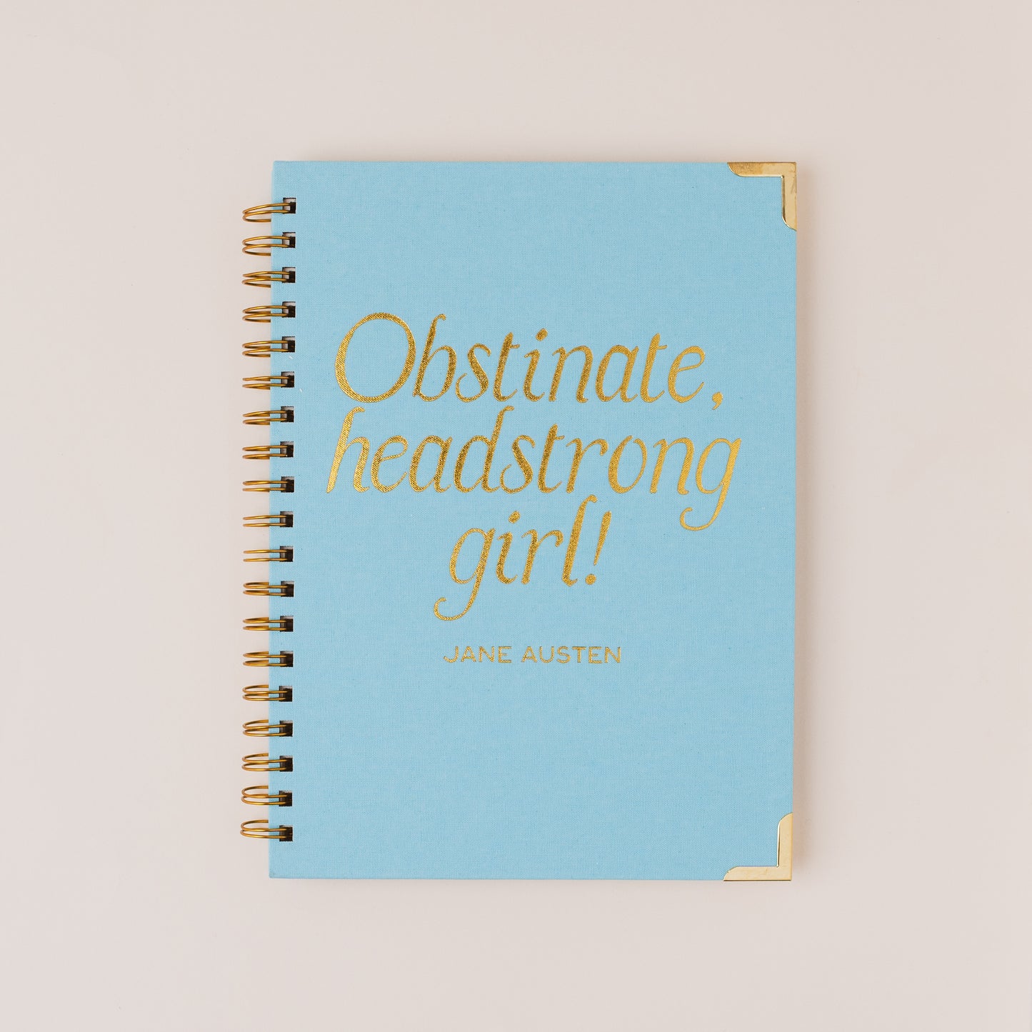Jane Austen Literary Quote Linen Spiral Notebook