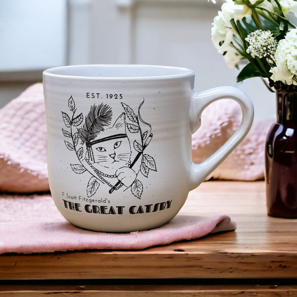 The Great Catsby Literary Cat Stoneware Mug