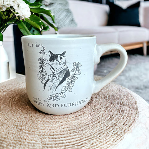 Mr Darcy Pride and Purrjudice Stoneware Mug