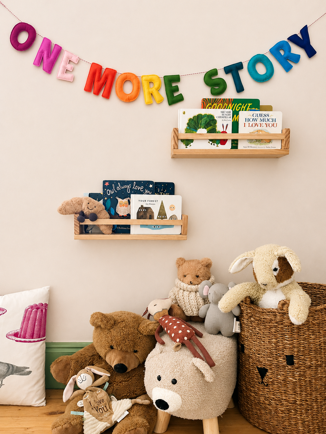 ONE MORE STORY Decorative Rainbow Felt Garland