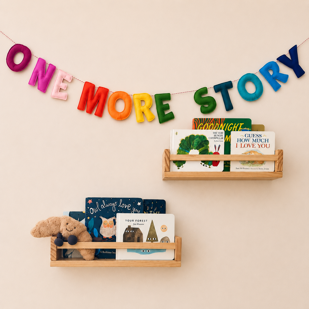 ONE MORE STORY Decorative Rainbow Felt Garland
