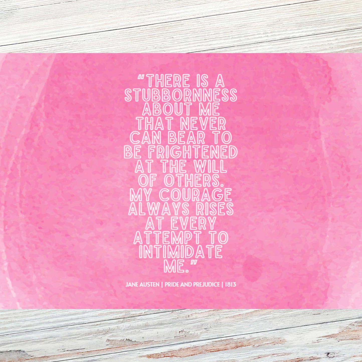 Jane Austen Courage Literary Quote Postcard