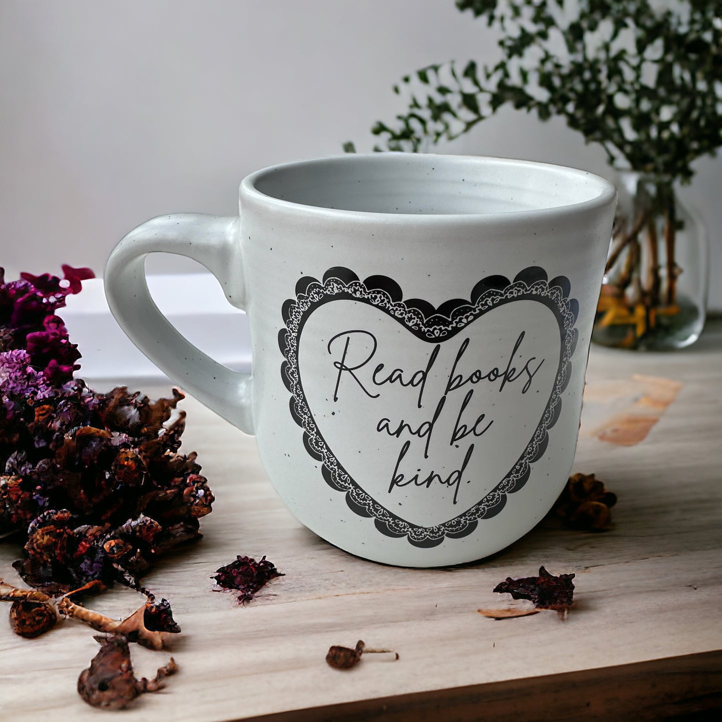 Read Books and Be Kind Stoneware Mug