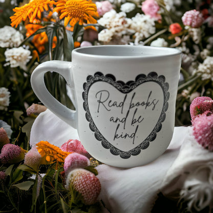Read Books and Be Kind Stoneware Mug