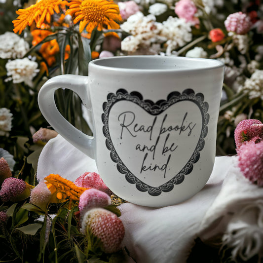 Read Books and Be Kind Stoneware Mug