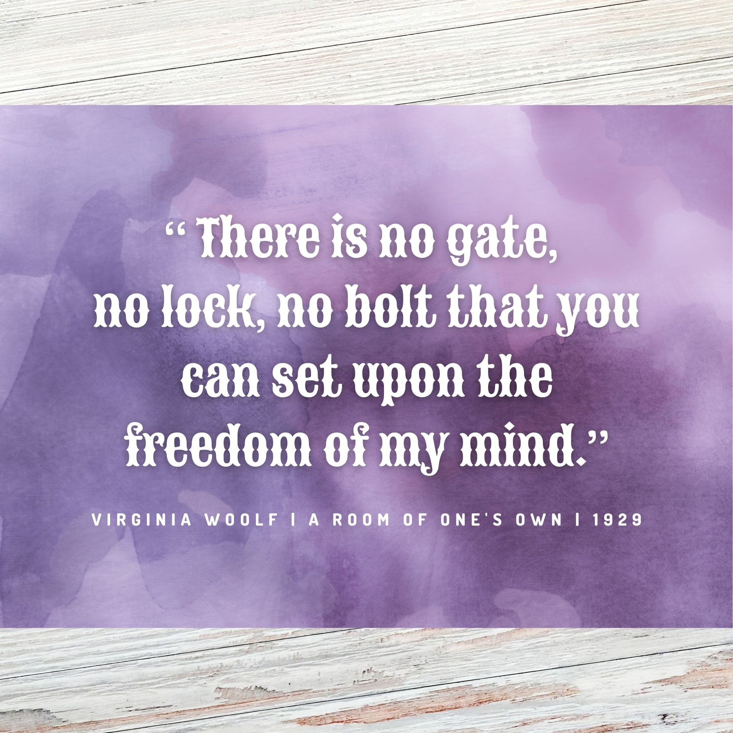 Virginia Woolf Literary Quote Postcard