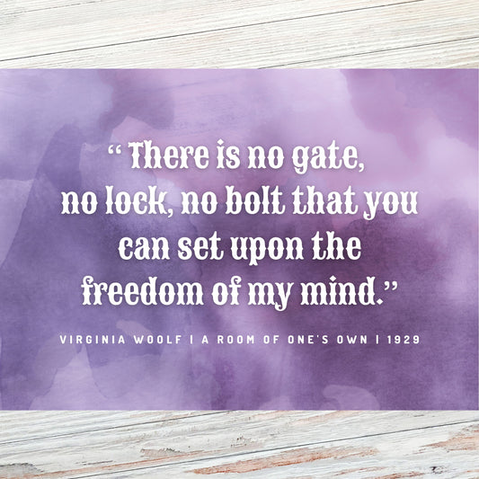 Virginia Woolf Literary Quote Postcard