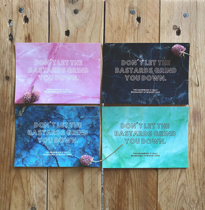 The Handmaid's Tale - Margaret Atwood | Feminist Literary Quote Postcards | Set of 4