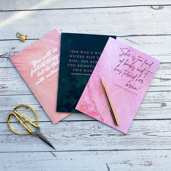 Bright and Empowering Feminist Literary Quote Notebooks