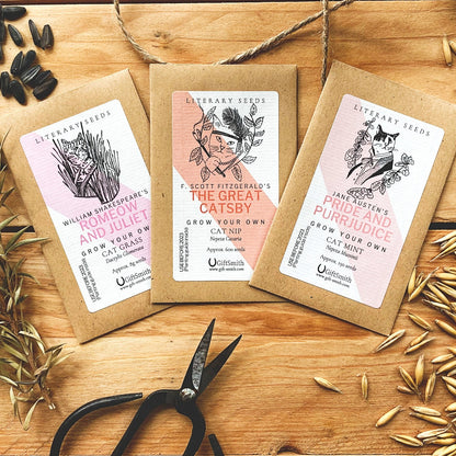 Literary Seeds: The Cat Lover's Garden - Set of Three Seed Packets