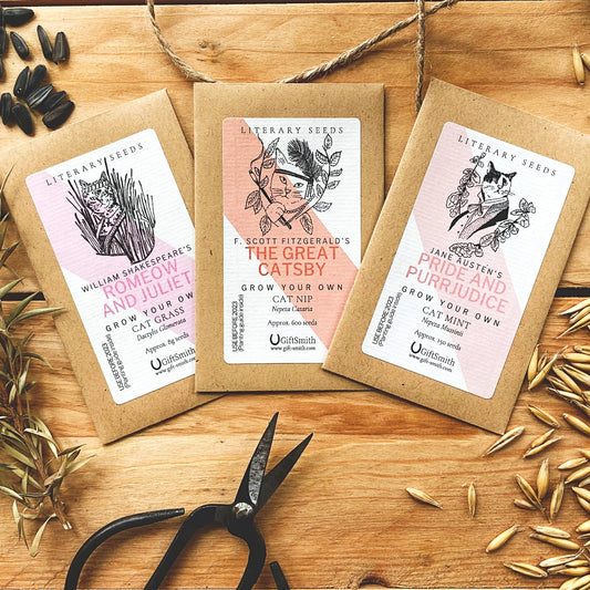 Literary Seeds: The Cat Lover's Garden - Set of Three Seed Packets