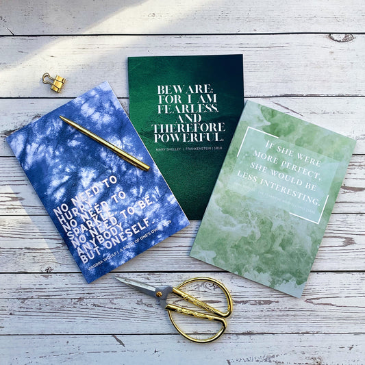 Feminist Literary Quote Notebooks - The Fearless Collection