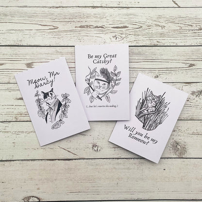 Meow, Mr Darcy! Pride and Prejudice Valentine's Day Card