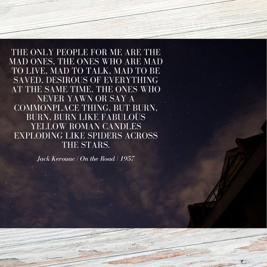 Jack Kerouac Literary Quote Postcard