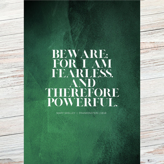 Mary Shelley Literary Quote Postcard