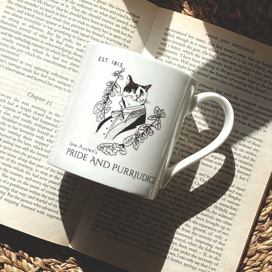 Mr Darcy Pride and Purrjudice Bone China Mug
