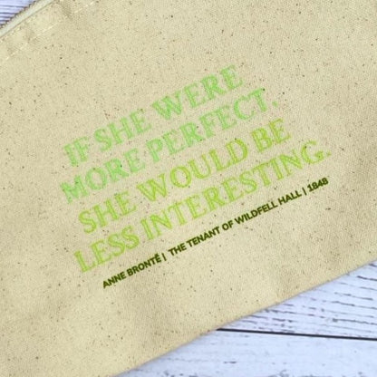 Anne Brontë Fairtrade Organic Cotton Zip Pouch