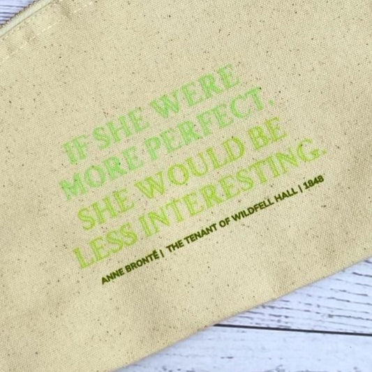 Anne Brontë Fairtrade Organic Cotton Zip Pouch