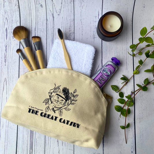 The Great Catsby Fairtrade & Organic Cotton Zip Pouch