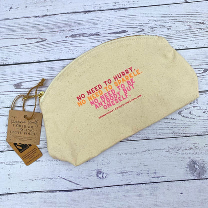Virginia Woolf Fairtrade Organic Cotton Zip Pouch