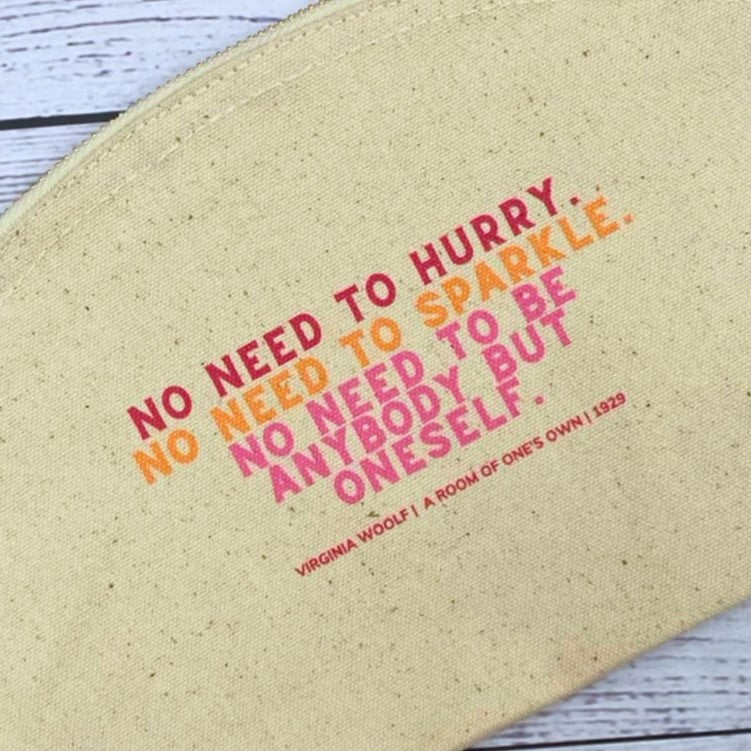 Virginia Woolf Fairtrade Organic Cotton Zip Pouch