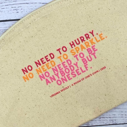 Virginia Woolf Fairtrade Organic Cotton Zip Pouch