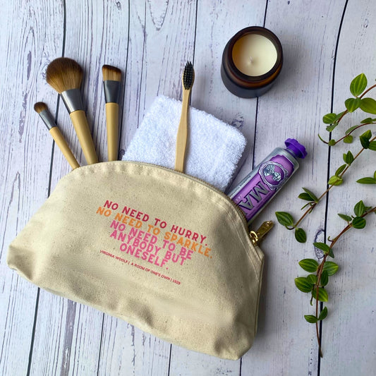 Virginia Woolf Fairtrade Organic Cotton Zip Pouch