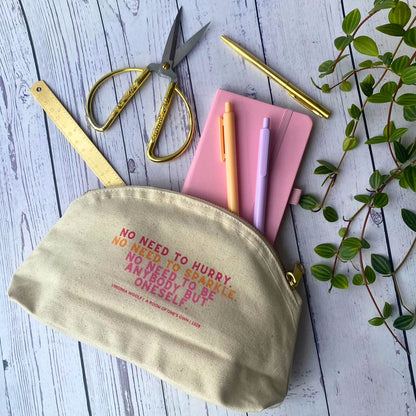 Virginia Woolf Fairtrade Organic Cotton Zip Pouch