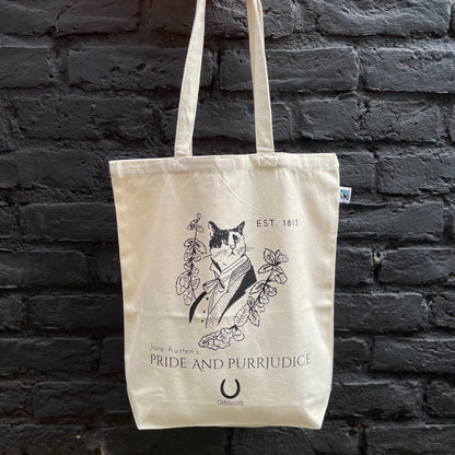 Pride and Purrjudice Fairtrade & Organic Shopper Tote Bag