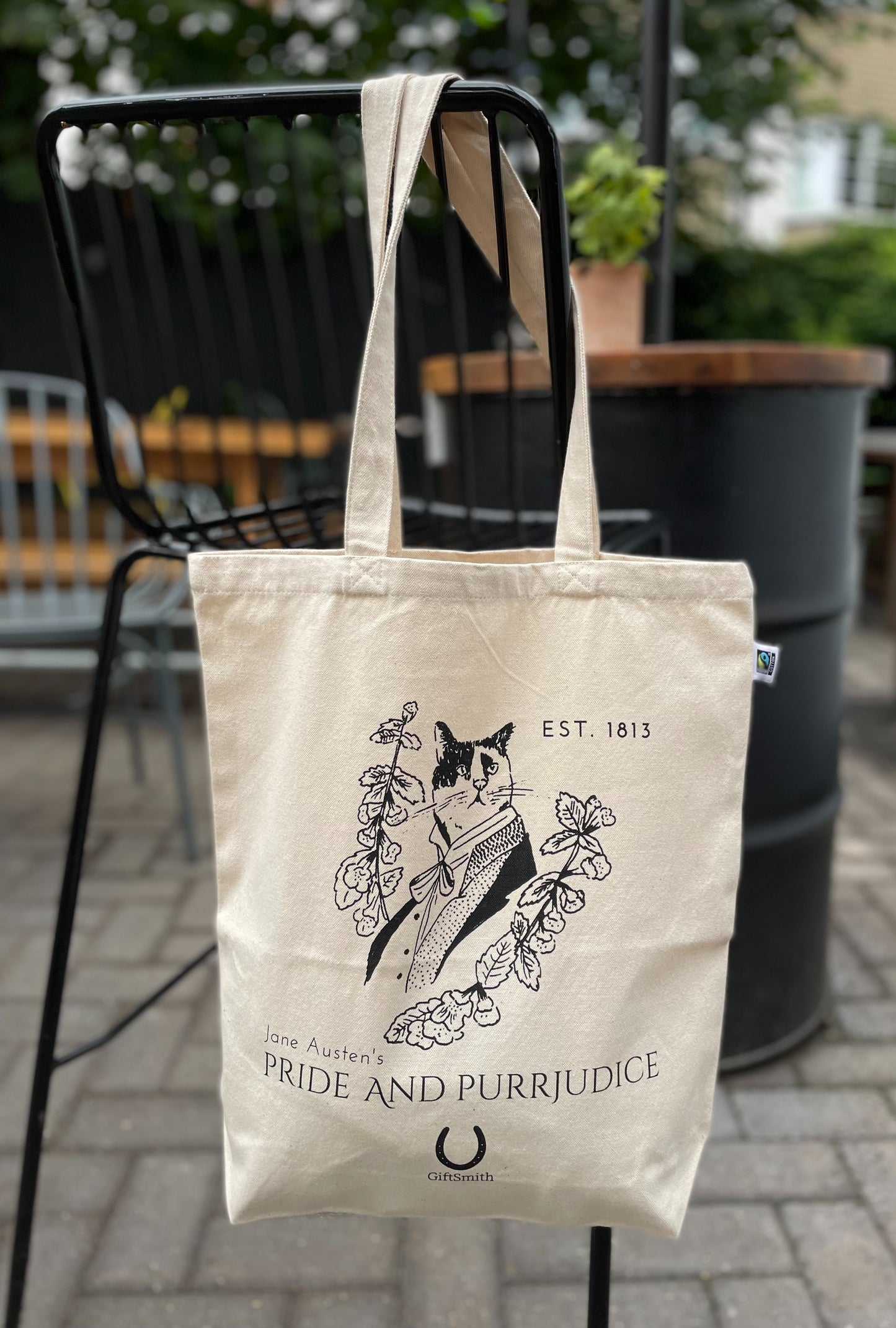 Pride and Purrjudice Fairtrade & Organic Shopper Tote Bag