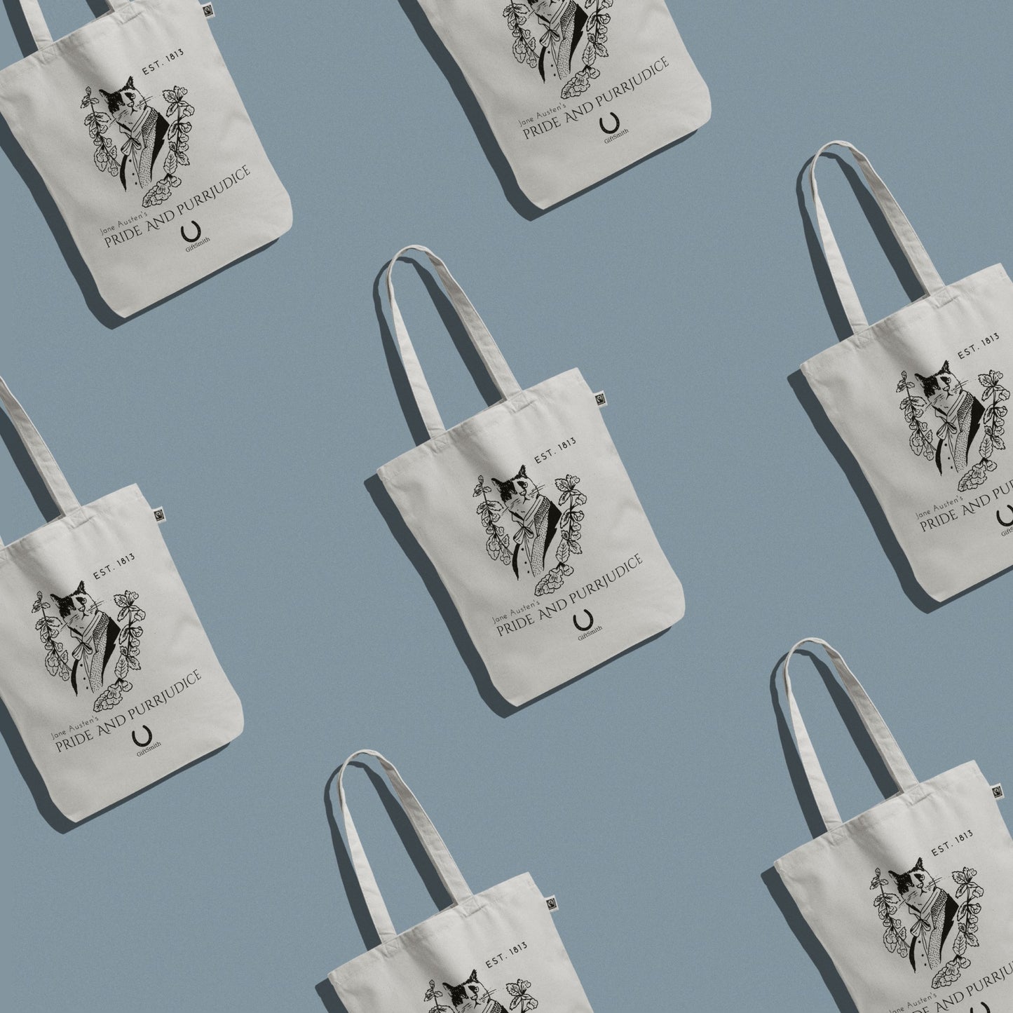 Pride and Purrjudice Fairtrade & Organic Shopper Tote Bag