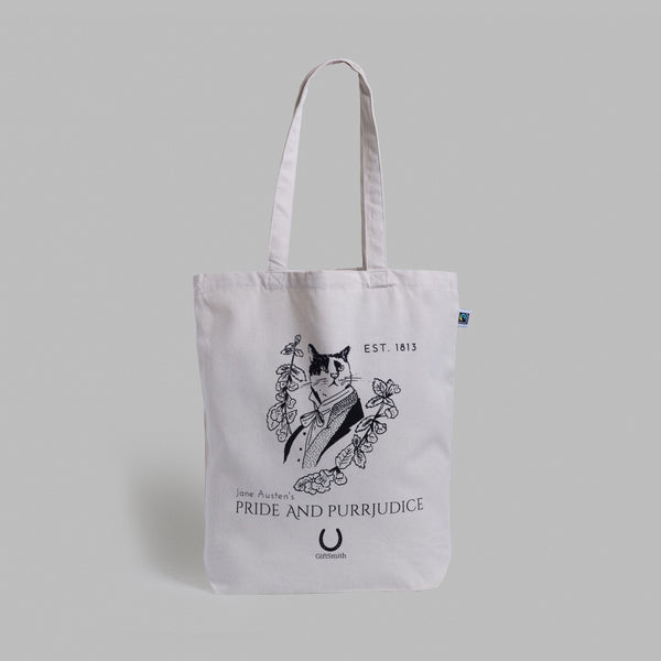 PRIDE AND PURRJUDICE Fairtrade & Organic Shopper Tote Bag