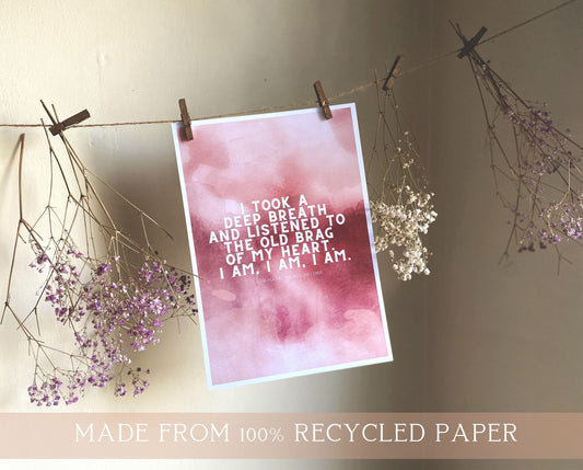 The Bell Jar - Sylvia Plath | Feminist Literary Quote Art Print | A4