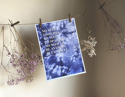 Virginia Woolf Feminist Literary Quote Art Print | A4