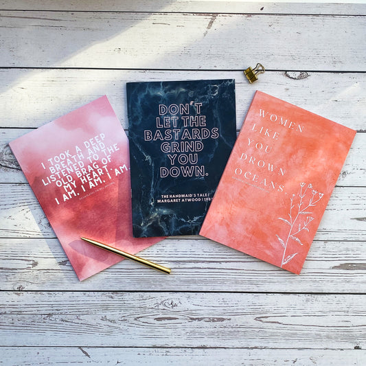 Feminist Literary Quote Notebooks - The Bold Collection